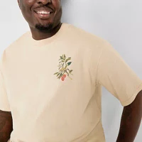 Arizona Big and Tall Mens Crew Neck Short Sleeve Regular Fit Graphic T-Shirt