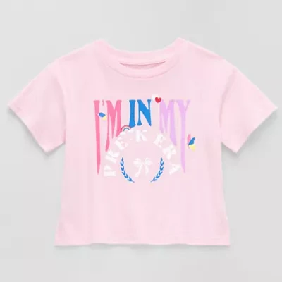 Thereabouts Little Girls Round Neck Short Sleeve Graphic T-Shirt