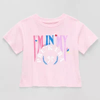 Thereabouts Little Girls Round Neck Short Sleeve Graphic T-Shirt