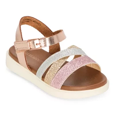 Thereabouts Lil Lila Toddler Girls Ankle Strap Footbed Sandals