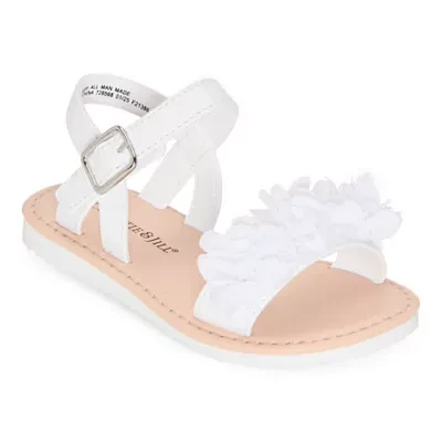 Christie & Jill Toddler Girls Lil Ava Ankle Strap Flat Sandals