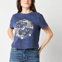 Juniors Celestial Koi Fish Semi Fit Tee Womens Crew Neck Short Sleeve Graphic T-Shirt