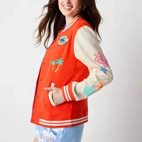 Fleece Midweight Lilo & Stitch Womens Juniors Bomber Varsity Jacket