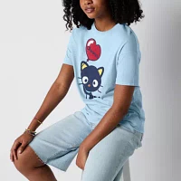 Juniors Chococat Friend Of The Month Boyfriend Tee Womens Crew Neck Short Sleeve Hello Kitty Graphic T-Shirt