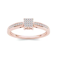 CT.T.W. Natural Diamond 10K Rose Gold Engagement Ring