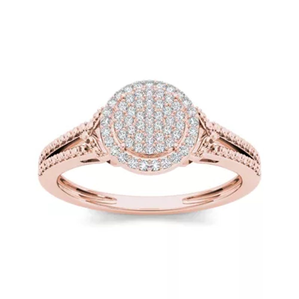 CT.T.W. Natural Diamond 10K Rose Gold Engagement Ring