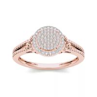 CT.T.W. Natural Diamond 10K Rose Gold Engagement Ring