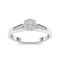 1/4 CT.T.W. Natural Diamond 10K White Gold Engagement Ring