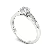 1/4 CT.T.W. Natural Diamond 10K White Gold Engagement Ring