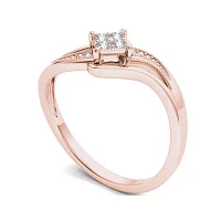 1/ CT.T.W. Natural Diamond 10K Rose Gold Engagement Ring