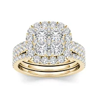 2 CT.T.W. Natural Diamond 14K Yellow Gold Bridal Set