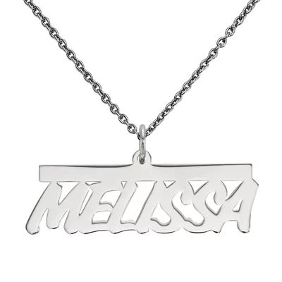 Personalized 17x34mm Aktuelle Font Name Necklace