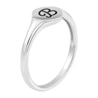 Womens Sterling Silver Signet Ring