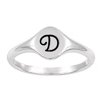 Womens Sterling Silver Signet Ring