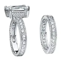 DiamonArt® Womens CT. T.W. White Cubic Zirconia Sterling Silver Bridal Set