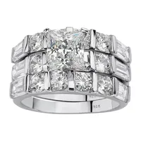 DiamonArt® Womens CT. T.W. White Cubic Zirconia Sterling Silver Bridal Set