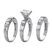 DiamonArt® Womens CT. T.W. White Cubic Zirconia Sterling Silver Bridal Set