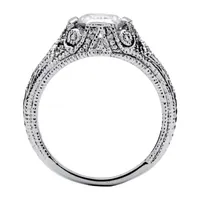 DiamonArt® Womens 3/ CT. T.W. White Cubic Zirconia Sterling Silver Engagement Ring