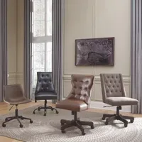 Signature Design by Ashley® Button-Tufted Upholstered Home Office Swivel Desk Chair