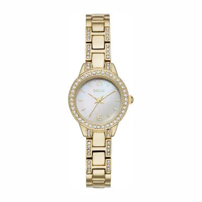 Relic By Fossil Unisex Adult Gold Tone Bracelet Watch Zr34506