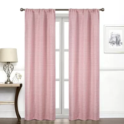 Regal Home York Rod Pocket Light-Filtering Single Curtain Panels