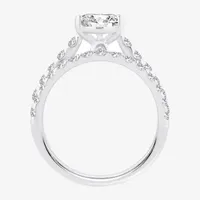 (H-I / SI1-SI2) Signature By Modern Bride Womens 2 1/2 CT. TW. Lab Grown White Diamond 14K Gold Pear Bridal Set