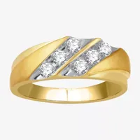 Ever Star (H-I / I1) Mens 1/2 CT. T.W. Lab Grown White Diamond 10K Gold Fashion Ring