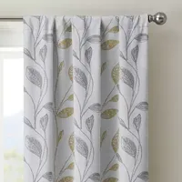 Eclipse Kerry Leaf Vine Energy Saving Blackout Rod Pocket Set of 2 Curtain Panel