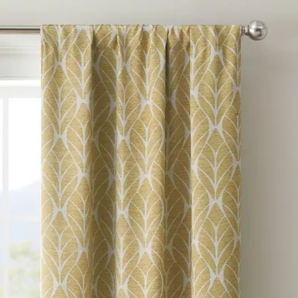 Eclipse Kerry Arbor Geometric Energy Saving Blackout Rod Pocket Set of 2 Curtain Panel