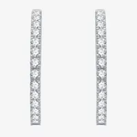 (H-I / I1) 5 CT. T.W. Lab Grown Diamond 10K or 14K Gold 34.9mm Hoop Earrings