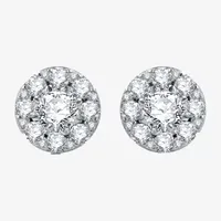 Ever Star (H-I / I1) 1 CT. T.W. Lab Grown White Diamond 10K White Gold 8.4mm Round Stud Earrings