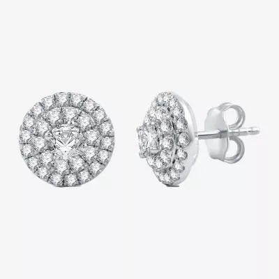 Ever Star (H-I / I1) 2 CT. T.W. Lab Grown White Diamond 10K White Gold 12.5mm Round Stud Earrings
