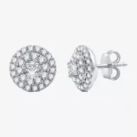 Ever Star (H-I / I1) 2 CT. T.W. Lab Grown White Diamond 10K White Gold 12.5mm Round Stud Earrings