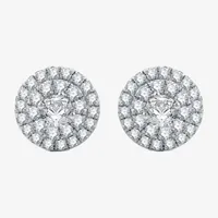 Ever Star (H-I / I1) 2 CT. T.W. Lab Grown White Diamond 10K White Gold 12.5mm Round Stud Earrings