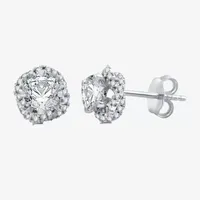 Ever Star (H-I / I1) 1 CT. T.W. Lab Grown White Diamond 10K White Gold 7.9mm Round Stud Earrings