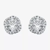 Ever Star (H-I / I1) 1 CT. T.W. Lab Grown White Diamond 10K White Gold 7.9mm Round Stud Earrings