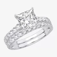 (H-I / SI1-SI2) Signature By Modern Bride Womens 2 1/2 CT. TW. Lab Grown White Diamond 14K Gold Princess Bridal Set