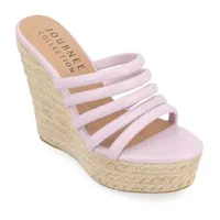 Journee Collection Womens Cynthie Wedge Sandals