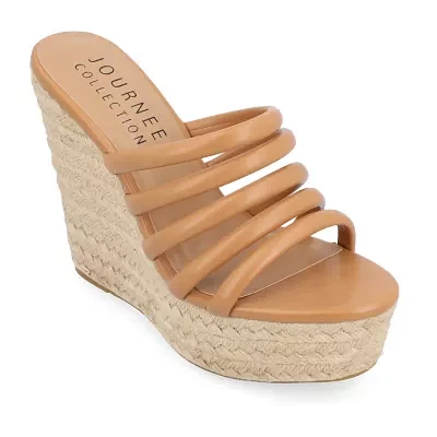 Journee Collection Womens Cynthie Wedge Sandals