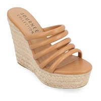 Journee Collection Womens Cynthie Wedge Sandals