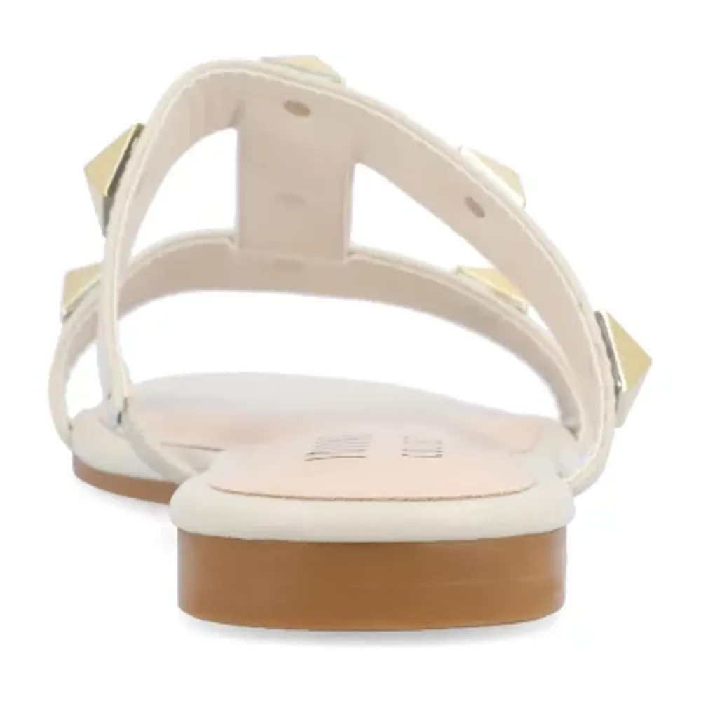 Journee Collection Womens Kendall T-Strap Flat Sandals