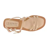 Journee Collection Womens Ennid Adjustable Strap Flat Sandals