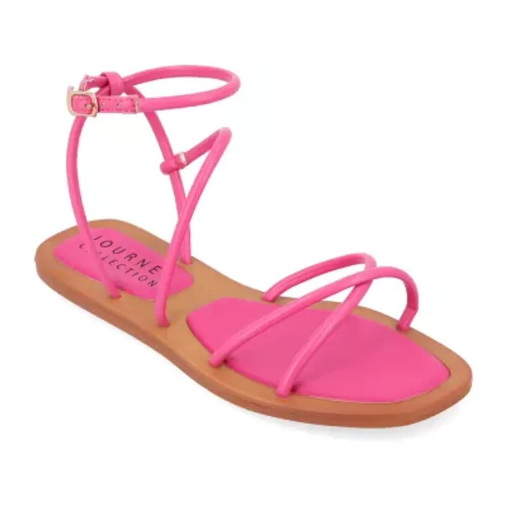 Journee Collection Womens Farron Ankle Strap Flat Sandals