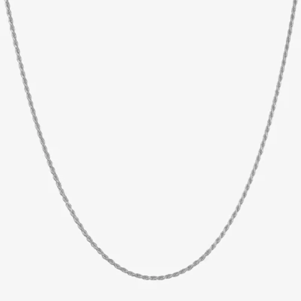 Made in Italy Sterling Silver Inch Solid Rope Chain Necklace