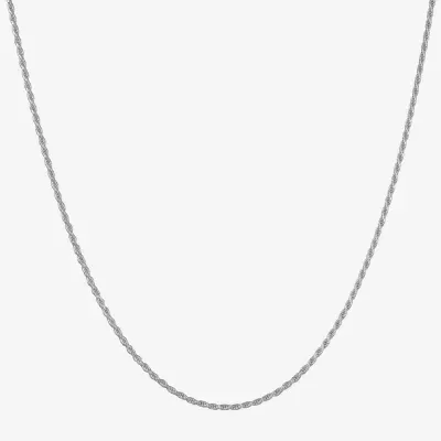 Made in Italy Sterling Silver Inch Solid Rope Chain Necklace