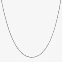 Made in Italy Sterling Silver Inch Solid Rope Chain Necklace