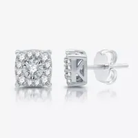 3/4 CT. T.W. Lab Grown White Diamond Sterling Silver Square 2-pc. Jewelry Set