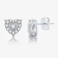 3/4 CT. T.W. Lab Grown White Diamond Sterling Silver Heart 2-pc. Jewelry Set