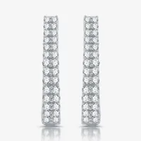 1/2 CT. T.W. Lab Grown White Diamond Sterling Silver 17.8mm Hoop Earrings
