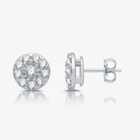 1/2 CT. T.W. Lab Grown White Diamond Sterling Silver 7.8mm Round Stud Earrings